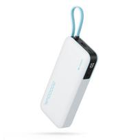 Cuktech CUKP200NGLLG 55W 20000mAh Powerbank with Built-in USB-C Cable - White