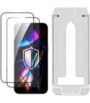 LCD apsauginis stikliukas (2 vnt.) su aplikatoriumi 3mk Hardy Hardura 9H Apple iPhone 16 Pro Max juodas