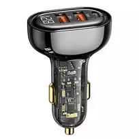 USAMS CC158CC01 US-CC158 car charger | 125W | none | USB-C, USB-A | cable not included | transparent black