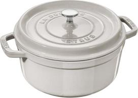 Staub Round Cast Iron Pot - 1.7 ltr, White Truffle