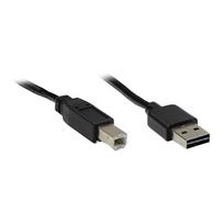 Anschlusskabel USB 2.0 EASY Stecker A an Stecker B, schwarz, 3m, Good Connections® (2510-EU03)