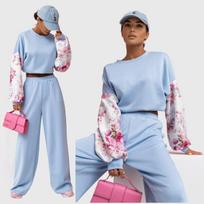 Viskozinis laisvalaikio komplektas moterims Spring, žydros spalvos, L/XL