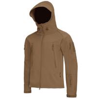 Vyriška softshell striukė Falcon, Texar, atspari vandeniui 2000 mm, 6 kišenės, kvėpuojanti ir greitai džiūstanti, coyote spalvos
