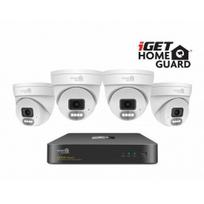 Kamera IP iGET HOMEGUARD HGNVK84804 - kamerowy PoE set 2K NVR 8CH + 4x zewnętrzna kamera z dźwiękiem | 53905612 | 5060442178489