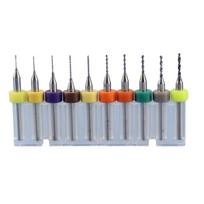 PCB grąžtų rinkinys - 0.1-1 mm - 10 vnt, - 3D spausdintuvo antgalių valymo grąžtai - L009W