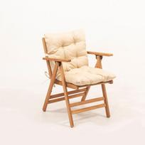 Lauko kėdė Stylmoda MYL04 kreminė medinė klasikinio dizaino