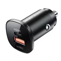 Acefast B1 car charger | 20W | PD, QC, PPS | USB-C, USB-A | black