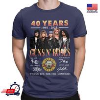 Guns N' Roses 40-mečio marškinėliai, 1985-2025 Roko grupės grafiniai marškinėliai Unisex marškinėliai S