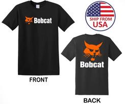 Bobcat traktorius Bob Cat Vyriški juodi marškinėliai Dydis S–3XL Unisex marškinėliai L