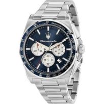 Maserati Velocità Blue Nerūdijančio plieno Sidabrinis Vyriškas Kvarcinis Chronografas su Data R8873652005 mėlyna