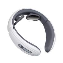 Electric Neck Shoulder Pulse Massager Kneading 4 Head TENS Magnetic Pulse Heating Compress Cervical Vertebra Relax Pain Relief Massage Health Care raudona