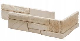 Dekoratyvinė gipsinė sieninė plytelė 20-34x9,3cm 0,51m2 Smėlio spalvos akmens imitacija