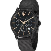Maserati Epoca Juodo Metalo Vyriškas Kvarcinis Chronografas su Data R8873618013 juoda