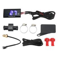 LCD Vandens Temperatūros Matuoklis Motociklui DC12V LCD Ekranas Plonas Vandens Temperatūros Matuoklis Su 16mm T-jungtimi Motociklui mėlyna