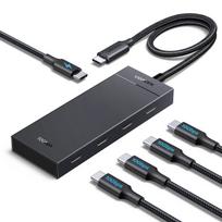 UGREEN USB C šakotuvas su 100W PD 10Gbps USB C 5 prievadai 10Gbps duomenų perdavimas 100W PD Suderinamas su MacBook iPad iPhone Pro ir kitais USB C įrenginiais juoda