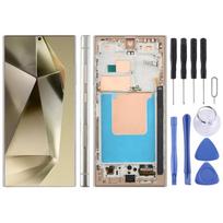 Skirta Samsung Galaxy S24 Ultra SM-S928B 6,72 colio TFT LCD ekranui, su lietimui jautriu sluoksniu, pilnas surinkimas su rėmeliu, neparemta pirštų atspaudų atpažinimu tamsiai pilka spalva