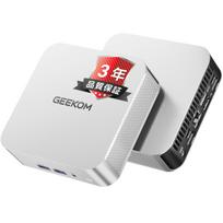 PC of the GEEKOM A6 Mini AMD Ryzen 7 6800H 128GB RAM 6TB SSD Mini PC with Quad Display USB4 for External GPU SD Card Windows 11 WiFi Bluetooth Ideal balta