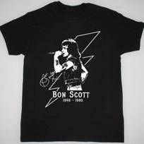 ACDC Bon Scott 1946-1980 Parašo trumpomis rankovėmis juoda visų dydžių marškinėlių dovana VC2005 Unisex T-shirt M