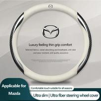 Odinis Anglies Pluošto Automobilio Vairo Dangtelis Automobilio Aksesuarai Mazda 2 3 6 5 Atenza CX3 CX5 MX5 CX7 Axela CX30 CX90 CX60 CX50 juoda