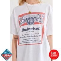 „Budweiser Beer Retro“ marškinėliai, įkvėpti alaus gerbėjo, dovanų marškinėliai, unisex medvilniniai marškinėliai, S-5XL dydis. XL