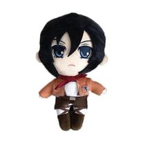 20 cm anime ataka titano pliušiniai žaislai lėlė kawaii Levi Eren Mikasa miela kawaii kolekcija žalios spalvos įdaryti gimtadienio dovanos vaikams ugniai atsparios plytos