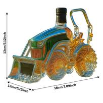 3D Tractor Shaped Decanter Wine Bottle Glass Storage Ornament for Whiskey Lovers Unique Decoration for Men & Women