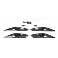 4 vnt. Hyundai I30/ I30N 2017-2025 kairiarankiams Vidaus aksesuarai Automobilio interjero apdailos detalės Vidinių durų rankenėlių apdailos dangteliai LHD For Carbon Fibre black
