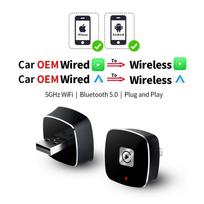 NAUJAS belaidis Carplay Android Auto adapteris Android IOS 2 viename laidinis į belaidį mini išmanusis AI dėžutė USB jungtis Volvo Benz Mg Kia Chery VW
