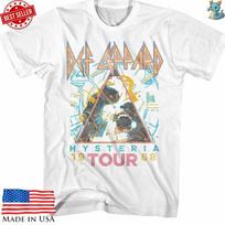 Def Leppard Hysteria Tour 1988 Marškinėliai Vintage Roko Grupės Grafinis Marškinėlis Unisex Marškinėliai XXXL