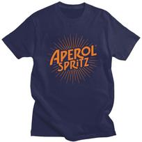 Custom Cocktail Drink Orange Spritz Aperols T Shirt Men Short Sleeves Pure Cotton Tshirt Leisure Tee Tops Streetwear Tshirts S