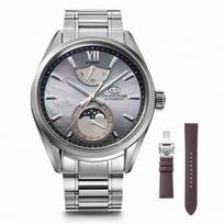 Orient Star M34 F7 Automatinis laikrodis su mechaniniu mėnuliu Riboto leidimo 300 pilko gradiento fazė, Japonija, vnt., 2 metų gamintojo garantija,