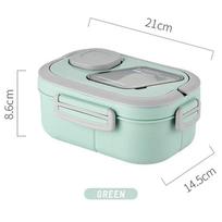 Portable Lunch Box Compartment Wheat Straw Bento Carrying Handle Box Reusable Tableware Containers Meal Snack Food Containers balta