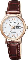 CITIZEN CITIZEN Cowhide Women's Watch, COLLECTION, Light-Powered Eco-Drive, Leather, White, EW3252-07A balta