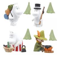 Takara Tomy Arts MOOMIN Stovyklavimo talismanas Moomin slėnyje x Pilnas 4 Gachapon kapsulių žaislų rinkinys (Perpardavimas)