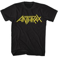 Anthrax Geltonas Pavadinimo Logotipas Vyriški Marškinėliai Metalinis Roko Grupės Prekės Unisex Marškinėliai XXL