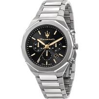 Maserati Stile Black Silver Vyriškas kvarcinis chronografas su datos rodikliu R8873642010 juoda