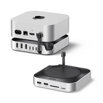 UGREEN Mac mini M4 dokinimo stotelės stovas su NVMe SSD plėtros lizdu, palaiko 3 duomenų ir SD kortelių skaitytuvus, skirtas Mac mini Pro ir USB-A