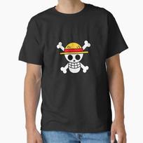 Šiaudinė skrybėlė Jolly Roger Klasikiniai marškinėliai Marškinėliai Pagaminta JAV/AUS Dydis S-2XL Unisex marškinėliai XL