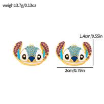 Mielas Stitch animacinis pakabukas ant kaklo papuošalas Asmenybės megztinio grandinėlė su užpildytais cirkoniais moterims dovana