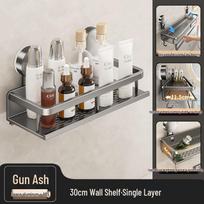 No-Drill Bathroom Suction Cup Shelf - Wall-Mounted Vanity & Toilet Storage Rack