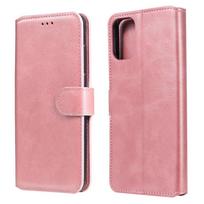 Motorola Moto G9 Plus Classic odinis dėklas su vertikaliu atvartu, karvės odos tekstūros PU + TPU, su laikikliu, kortelių lizdais ir pinigine For Motorola Moto G9 Plus raudona