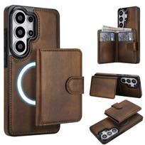 2 viename Nuimamas Stiprus Magnetinis Kortelių Laikiklis Dėklas Samsung S26 Ultra S25 Plus S24 S23 A56 A26 A36 Vertikali Kišenė Maišelis Dangtelis Galaxy S22 5G rožinė