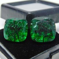Natūralus Kolumbijos smaragdas 18,45 ct pagalvėlės formos pjūvio sertifikuotas laisvas brangakmenis 12.7 mm  approx. žalia