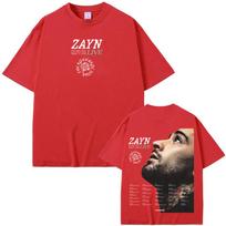 Zayn Malik Marškinėliai Dainininkas THE KONNAKOL TOUR Marškinėliai Trumpomis Rankovėmis Moterims/Vyrams 100% Medvilnė Gotikiniai Laisvalaikio Marškinėliai XS balta
