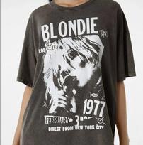 Blondie marškinėliai, Blondie juodi trumpomis rankovėmis medvilniniai marškinėliai Unisex S-5XL karšti Unisex marškinėliai S