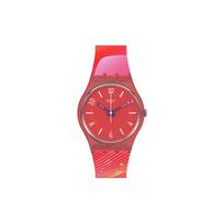 SWATCH Unisex 41mm Red Watch SO28Z105 SO28Z105 SO28Z105