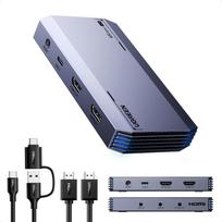 UGREEN HDMI Capture Card with USB 5Gbps Live Game Live Screen Compatible with Wii and Android and above 4K@60Hz Pass-Through, 1080P@240Hz HDR, VRR,