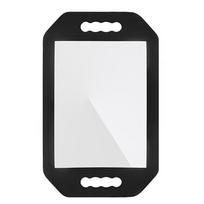 Barber Shop Hair Salon Mirror With Foam Around Black Shop Hairdressing Makeup Mirror Sponge Protection Home Supplies as the picture