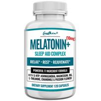 Melatoninas + Miego pagalbos kompleksas - Ashwagandha, Ramunėlės, 5-HTP, L-teaninas 120 vnt. 120
