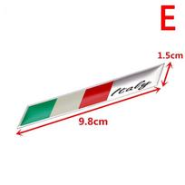 3D aliuminio Italija Italijos nacionalinės vėliavos žemėlapis Automobilio Motociklo Stiliaus Ženklelis Emblemukas Lipdukas D